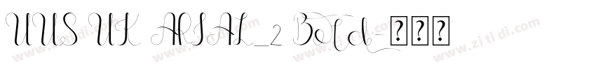 UUS UK ARIAL_2 Bold字体转换